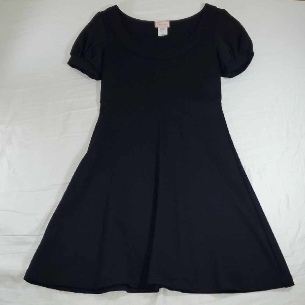 Brand New Women's love..ady Black Short Sleeve Midi Dress Size Medium